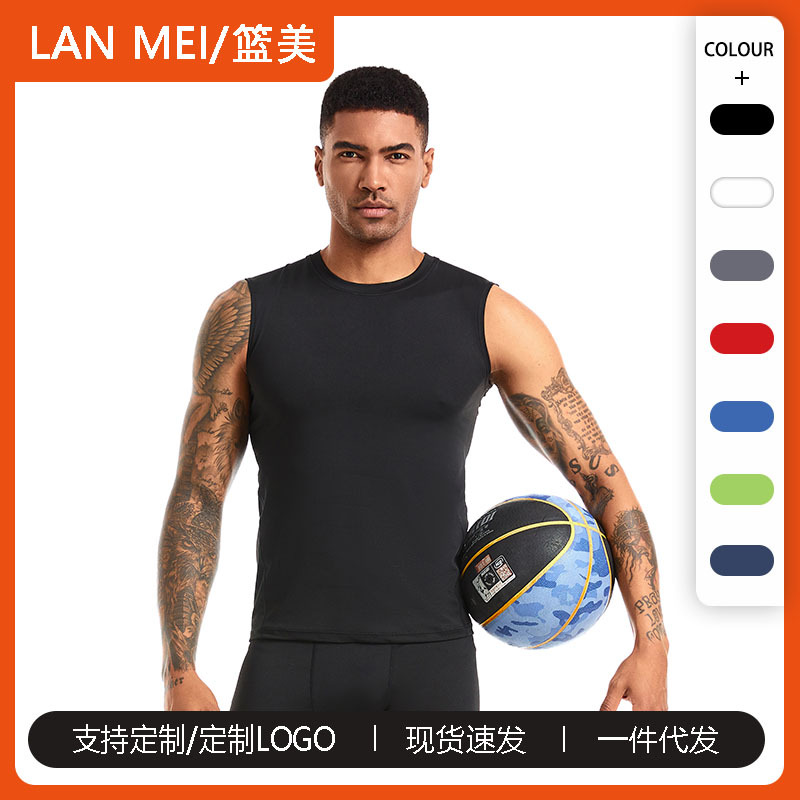 Summer Marathon Quick-Drying Sports Vest Men's Sleeveless Vest Running Training Basketball Loose Fitness Vest