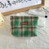 Woolen emerald green check