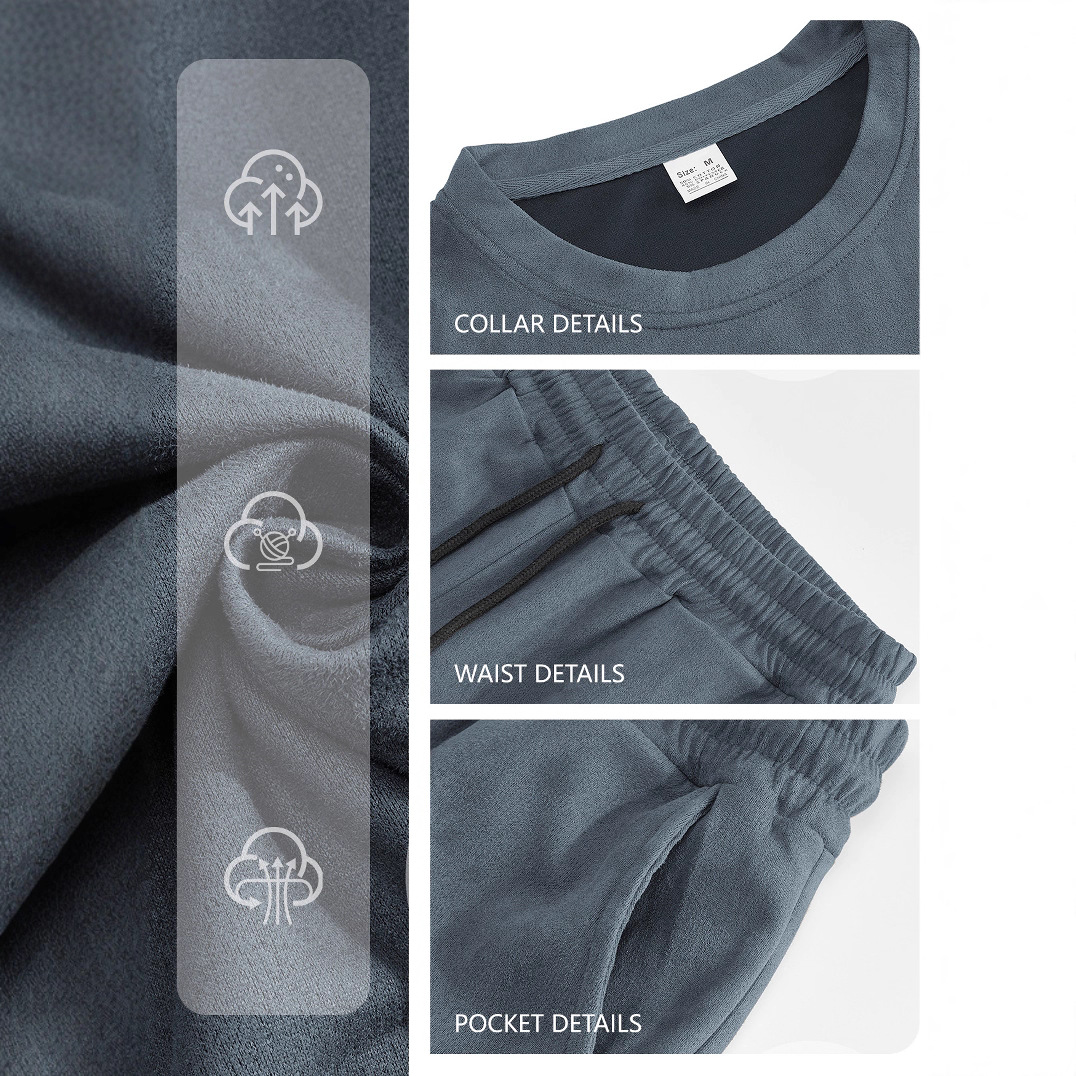 Nuevo transfronterizo de Europa y América Amazon TEMU nuevo hombre de manga corta pantalones cortos deportivos casuales cuello redondo T-shirt de color sólido