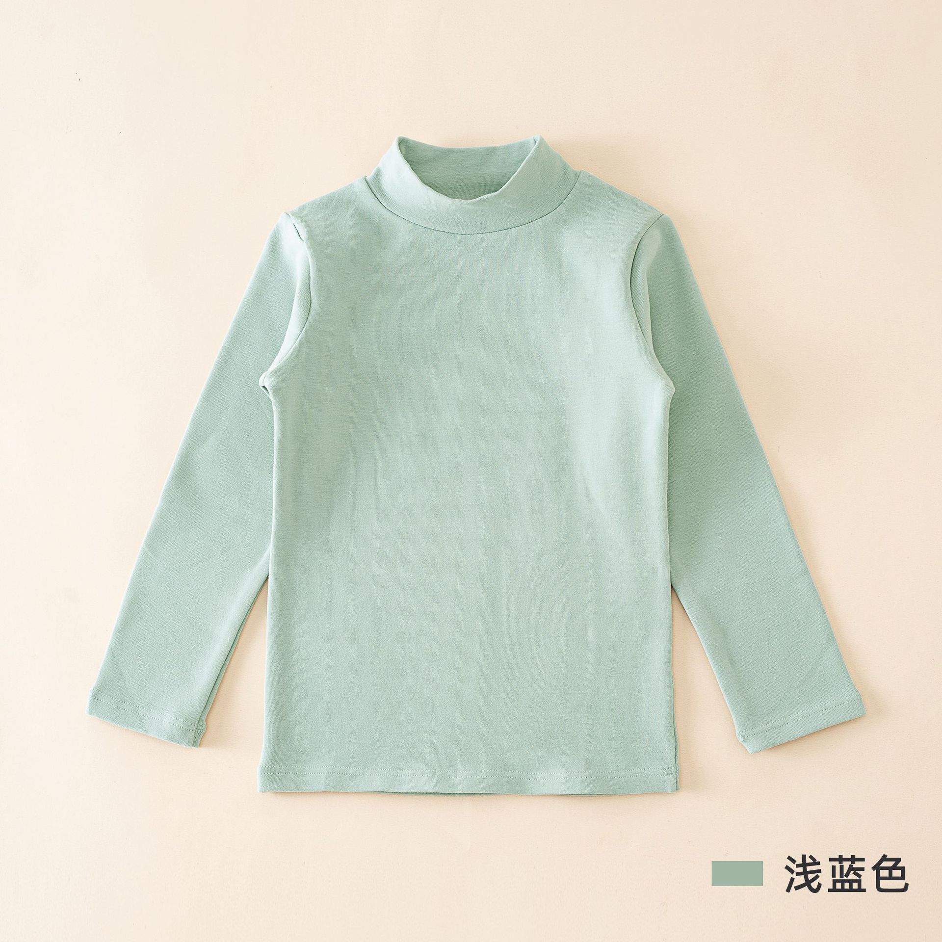 Camiseta térmica de otoño e invierno para niños, ropa infantil clase A, camisa de otoño para niños, camiseta interior de cuello medio alto de color liso para niñas.