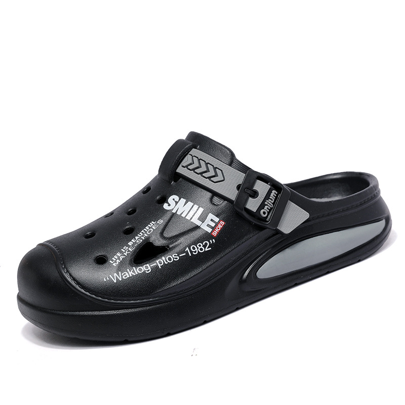 Zapatos con agujeros para hombres nuevo verano al aire libre para llevar sandalias de doble uso de fondo suave EVA Baotou sandalias de playa para hombres