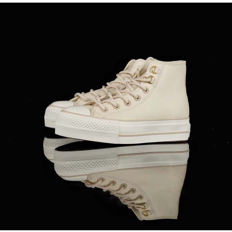 New height-increasing shoes, thick-soled leather model, beige high-top casual sneakers for men and women New height-increasing shoes, thick-soled leather model, beige high-top casual sneakers for men and women