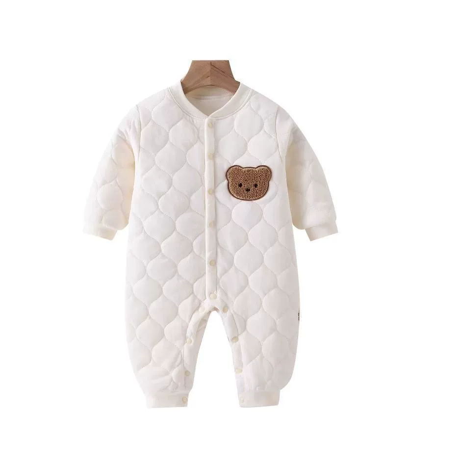 Children's overall, quilted down jacket for new born, winter bodysuit, set