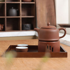 溫茶器圍爐煮茶紫陶家用茶壺功夫茶道套裝金屬墊陶瓷蠟燭加熱底座