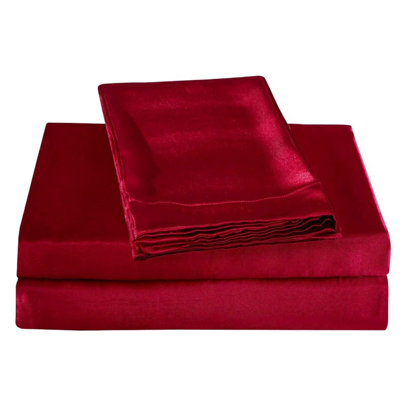 Постельное белье из искусственного шелка eBay Home Ice Silk: комплект из четырех предметов с наволочками из шелкового сатина, имитация шелка, с ощущением легкой роскоши и высокого класса.