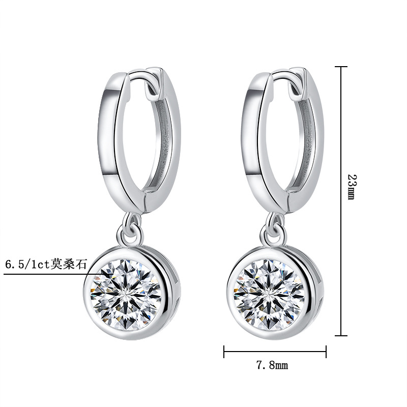 우수한 화이트 모이사나이트 (GRA 인증서 + 블랙 카드 + 허리 코드 + 실버 연마 천)