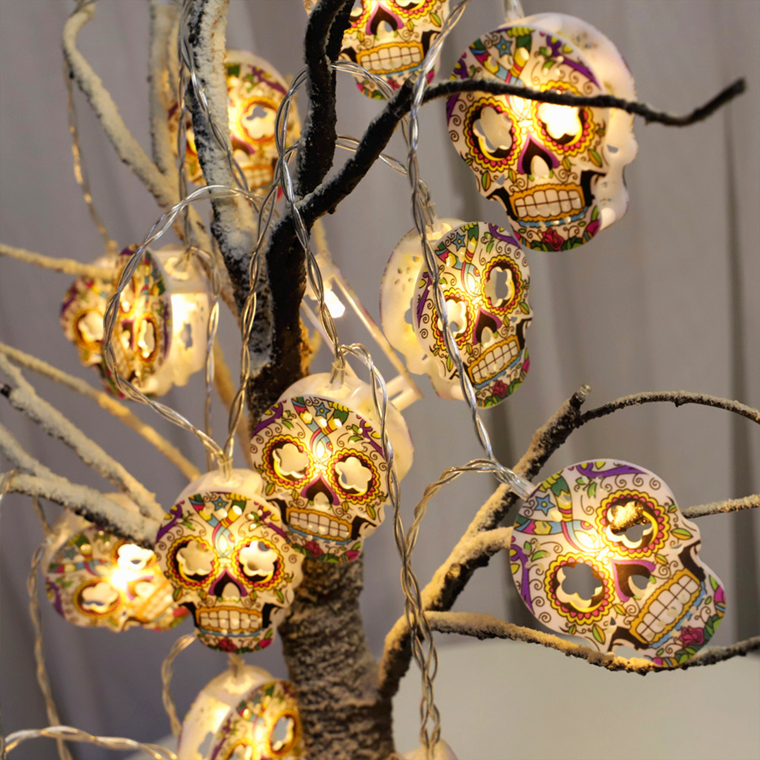 Guirnaldas de luces LED transfronterizas, guirnaldas de luces LED para Halloween, decoración exterior, luces LED de calabazas, luces decorativas para arreglos de escenas de Amazon.