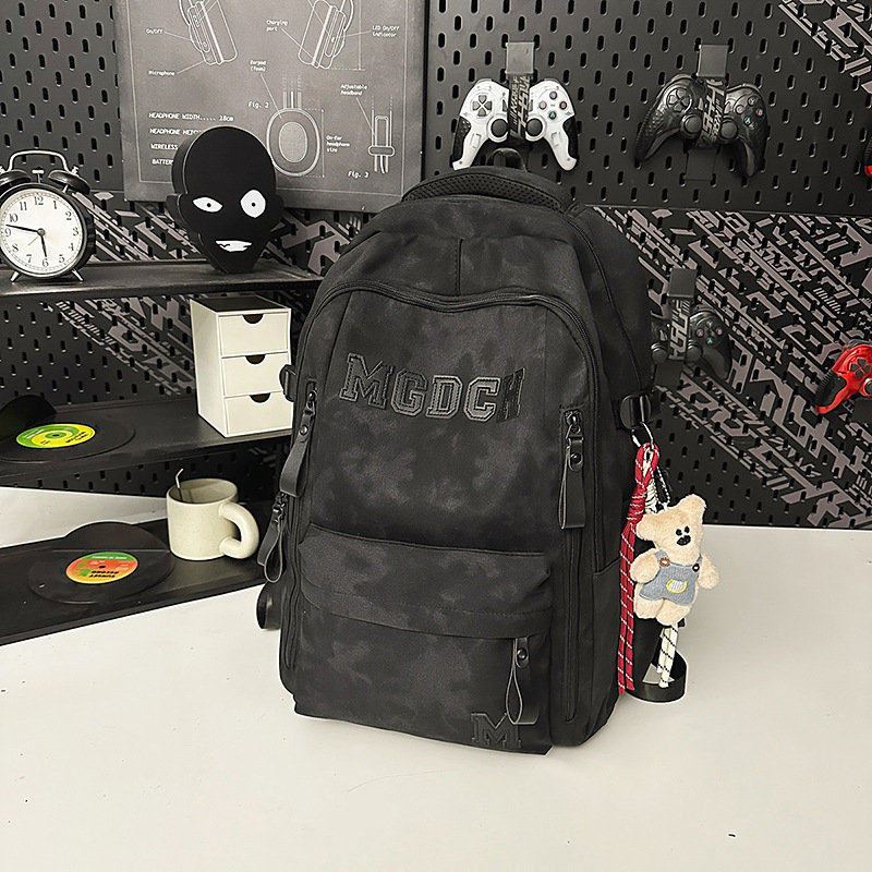 Schoolbag Male College Student Ins Trendy Cool Female Junior Senior high school Student Backpack Fashionable Simple Large Capacity Casual Backpack Schoolbag Male College Student Ins Trendy Cool Female Junior Senior high school Student Backpack Fashionable Simple Large Capacity Casual Backpack