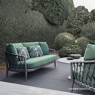 Outdoor Sofa Courtyard Rattan Chair Sofa Hotel Furniture Balcony Waterproof Outdoor Model Room Rattan Sofa