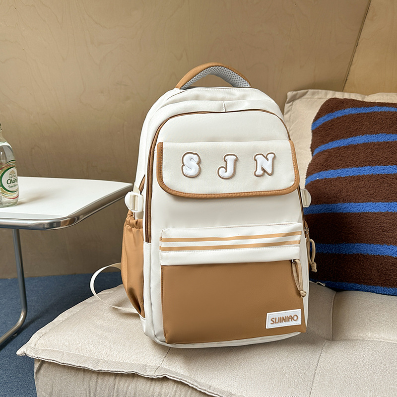 Nueva mochila escolar de gran capacidad, mochila de moda para estudiantes de secundaria coreana, mochila de pareja de estudiantes universitarios de estilo universitario de todo fósforo