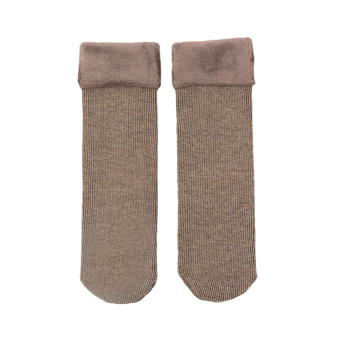 Socks for men in winter, thickened and velvet cotton socks, mid-length warm socks for the elderly, floor socks PLUS 80g snow socks for women