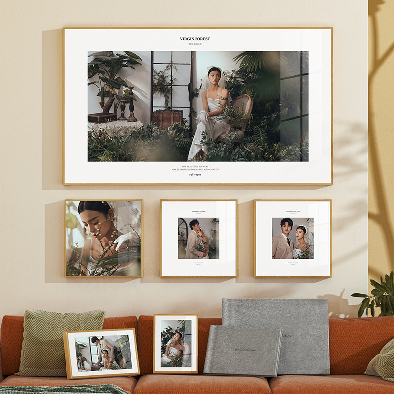Wedding Dress Photo Wall Combination Large Size Wall-Hanging Wedding Photo Washing Multi-Size Printing and Washing to Make Photo Frame Wedding Dress Photo Wall Combination Large Size Wall-Hanging Wedding Photo Washing Multi-Size Printing and Washing to Make Photo Frame