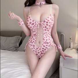 加大码兔女郎情趣内衣纯欲性感开裆连体制服激情诱惑角色扮演套装