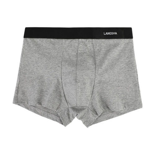 Langsha men's underwear summer pure cotton boxer briefs mid-waist sports breathable thin boys' boxer shorts head pants