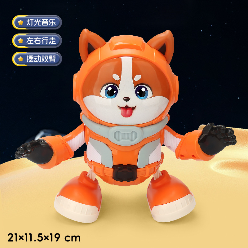 Transfronterizos eléctricos divertidos bailar conejos espaciales música luces oscilantes pequeñas muñecas eléctricas muñecas juguetes para niños mayoristas