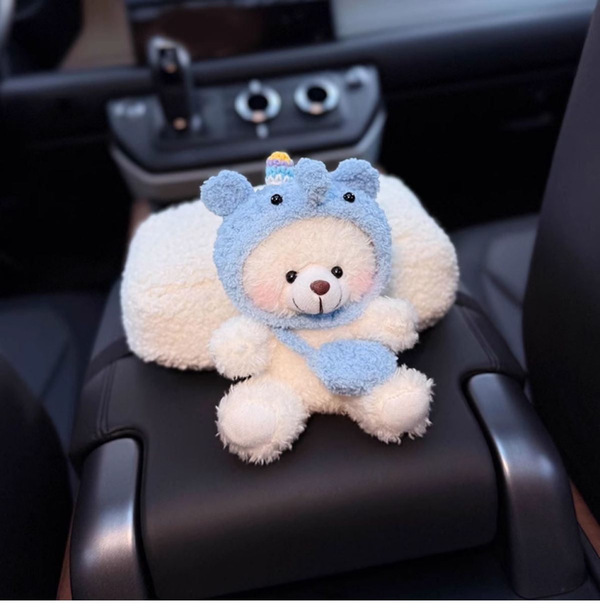 Cute Doll Car Interior Armrest Box Tissue Box Storage Creative High-End High-Value Aesthetic for Women
