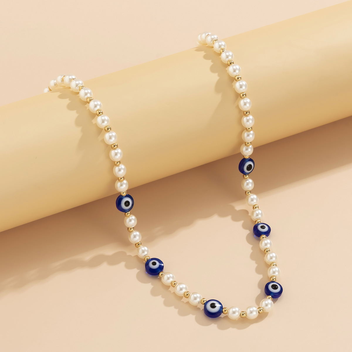 Einfache Retro-geometrische Ot-schnalle Einlagige Nähte Nachahmung Perlenkette Großhandel Nihaojewelry display picture 6