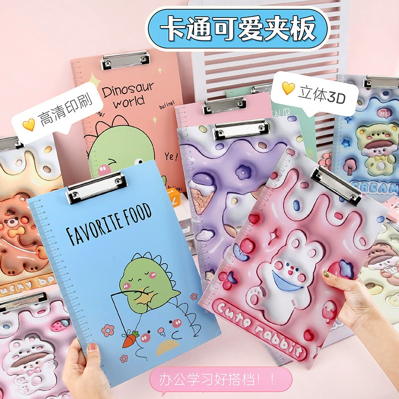 Новые файлы Rabu Blog, папка с мультяшным рисунком Sanrio для школьных принадлежностей, милый A4 держатель для бумаги/планшет с клипсой