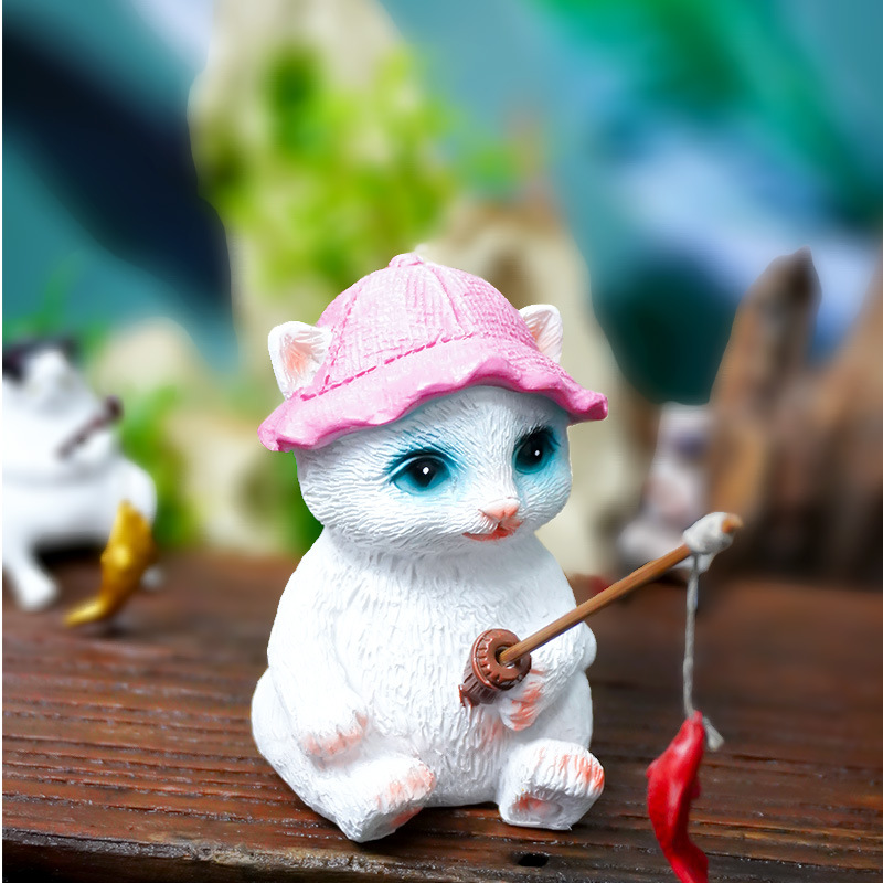 Paisajismo de peceras lindo acuario de pesca de panda colgante decoración de micro paisaje