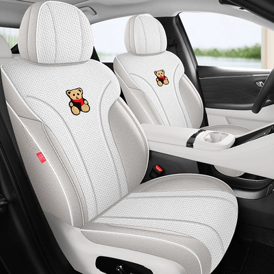 26 GAC Aion RT special seat covers, full-cover seat covers, linen seat cushions, all-season seat pads, car modification accessories (Modelə uyğun (Original) oturacaq örtükləri) - standard-version-elegant-gray-aion-rt