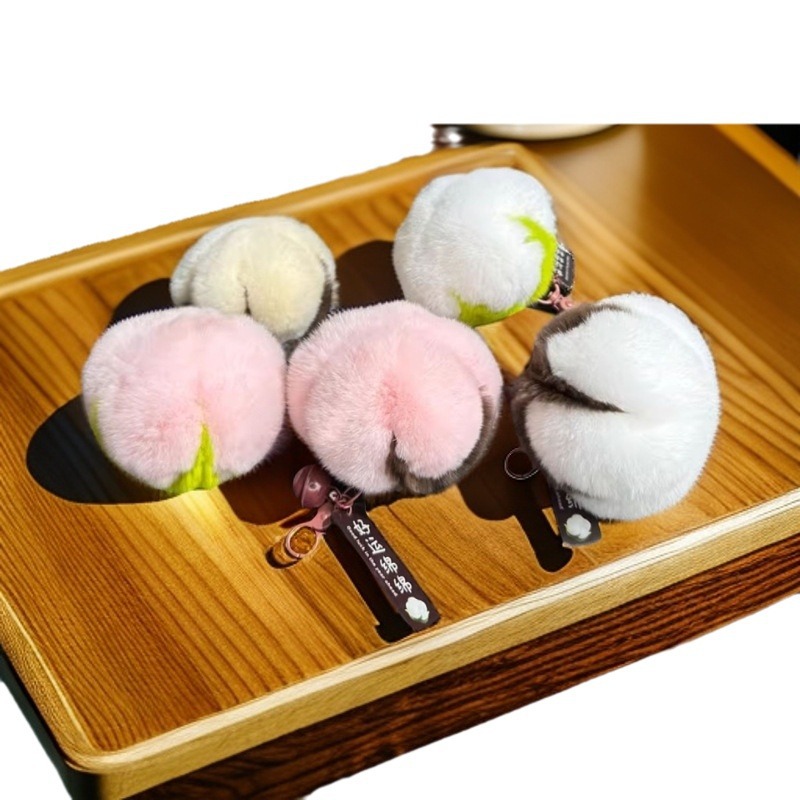 Nueva buena suerte llavero de lana buena suerte regalo colgante de algodón de peluche bolsas colgantes