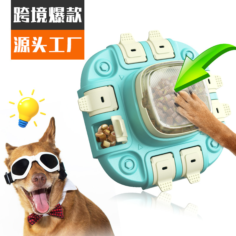 Pet Supplies Manufacturer Wholesale Company's New Hot-Selling Amazon Smart Press-Release Food Dispenser Slow Feeder Dog Toy