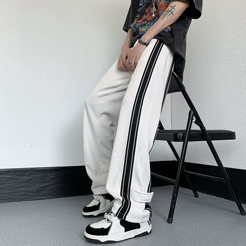 Summer small design trousers for leisure, American style, loose straight fit, trend of season