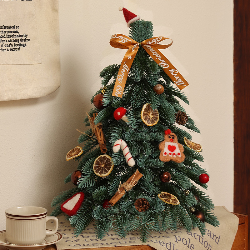 Árbol de Navidad hogar pequeño escritorio decoración Navidad decoración regalo niños mini traje paquete cifrado