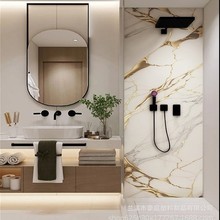 护墙板源头厂家PVC仿大理石板打卷折弯不断0甲醛UV防水石塑板