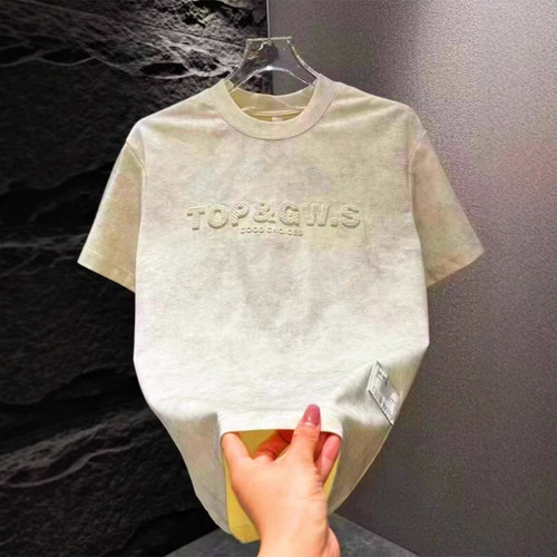 Thin American half-sleeve fashion brand tie-dyed, old loose casual T-shirt, men, summer new short-sleeve T-shirt, men