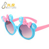 Children's cute sunglasses with bow, fashionable brand glasses suitable for photo sessions, Korean style
