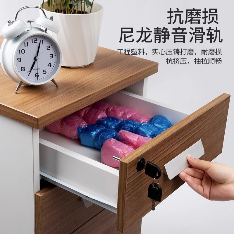 电脑桌键盘托架滑道滑轨办公桌抽屉轨道静音滑轮侧装抽屈二节导轨
