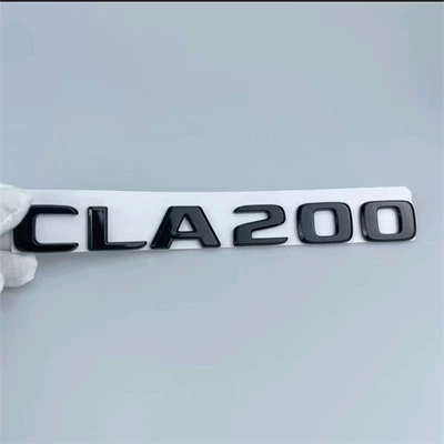Mercedes-Benz car emblem, CLA200, CLA220, CLA260, modified to CLA35, CLA45S, AMG, black lettering, rear emblem (Car logo) - standard-cla200
