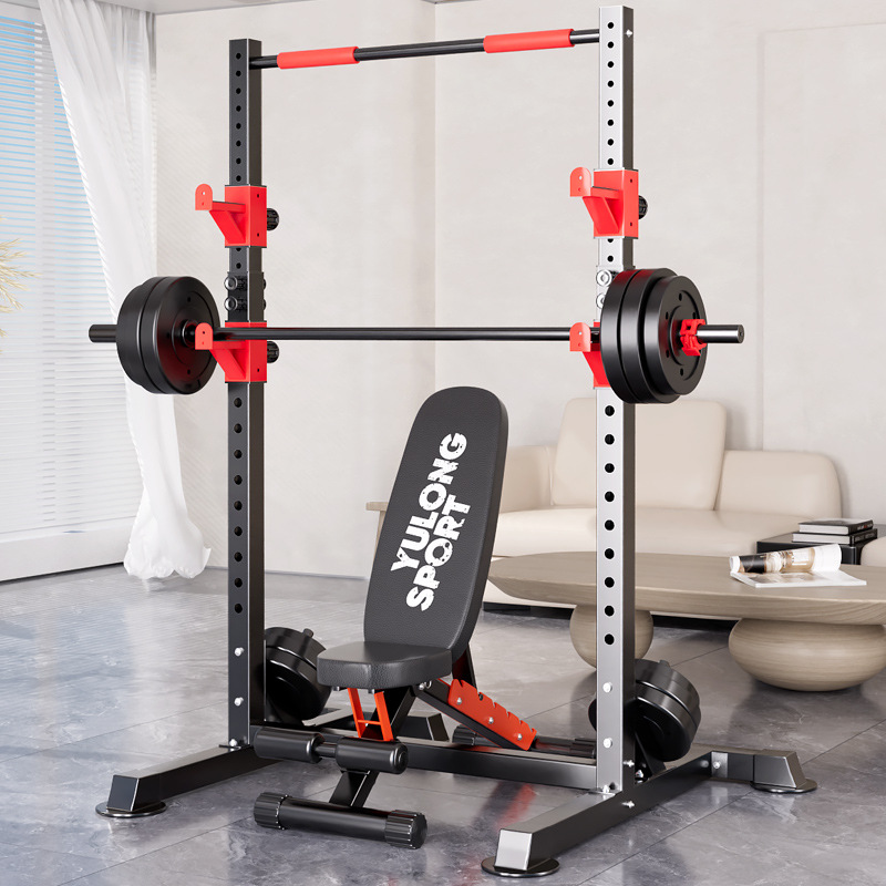 barra horizontal multifuncional tipo piso doméstico de alto soporte de peso pull-up rack para equipos de ejercicios de fitness indoor