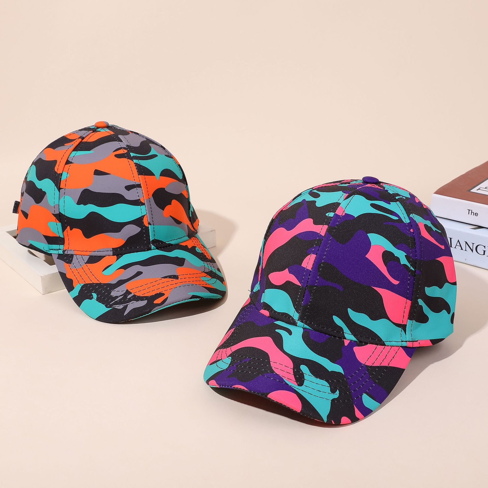 Nueva gorra de béisbol de camuflaje moda de la calle hip hop de las mujeres gorra de pico europea y americana gorra de béisbol de la moda al aire libre del verano de los hombres
