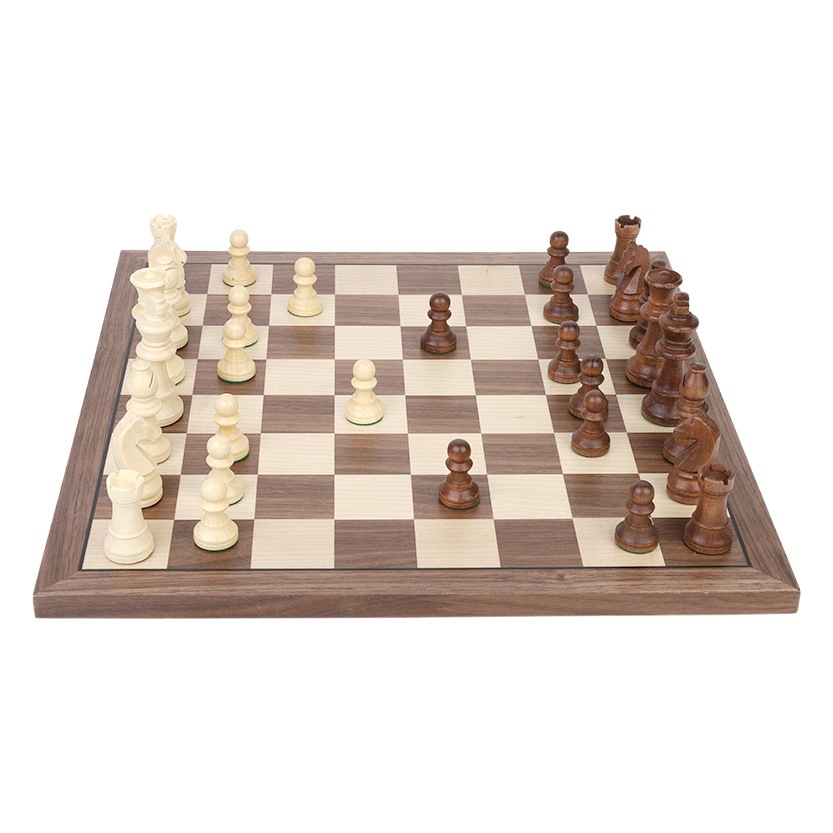 Tablero de Ajedrez de rejilla de madera maciza de grado competitivo de placa plana caliente de comercio exterior + ajedrez