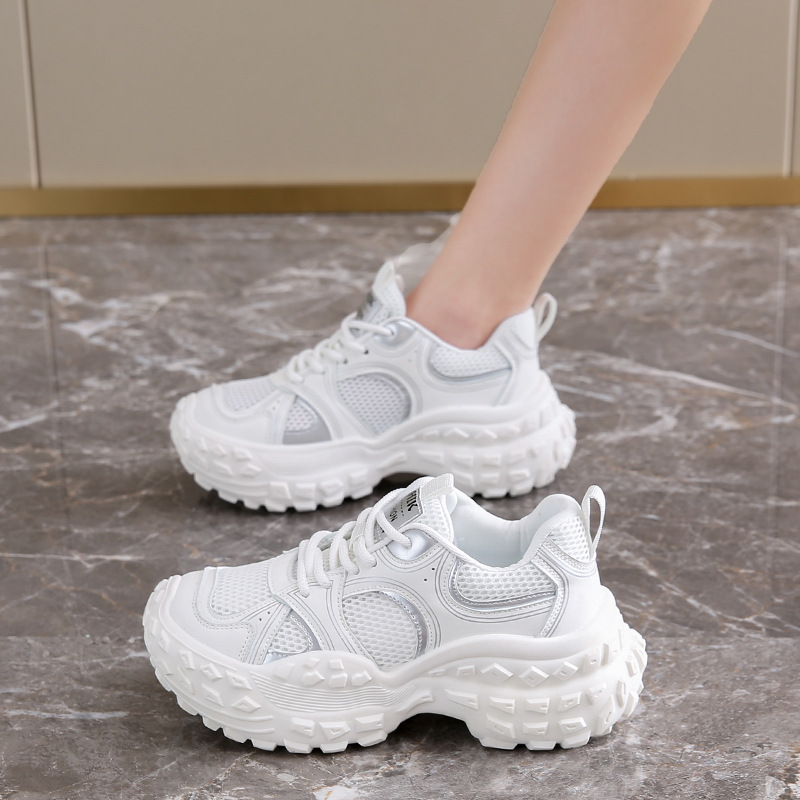 Bn8805 Nuove scarpe da donna alla moda in stile coreano da papà, primavera estate, suola spessa in rete_voghion.com