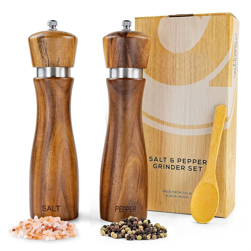 調味料瓶胡椒ミル香料ミル木製キッチン用胡椒研磨器手動ピーマンミル胡椒研磨器|undefined