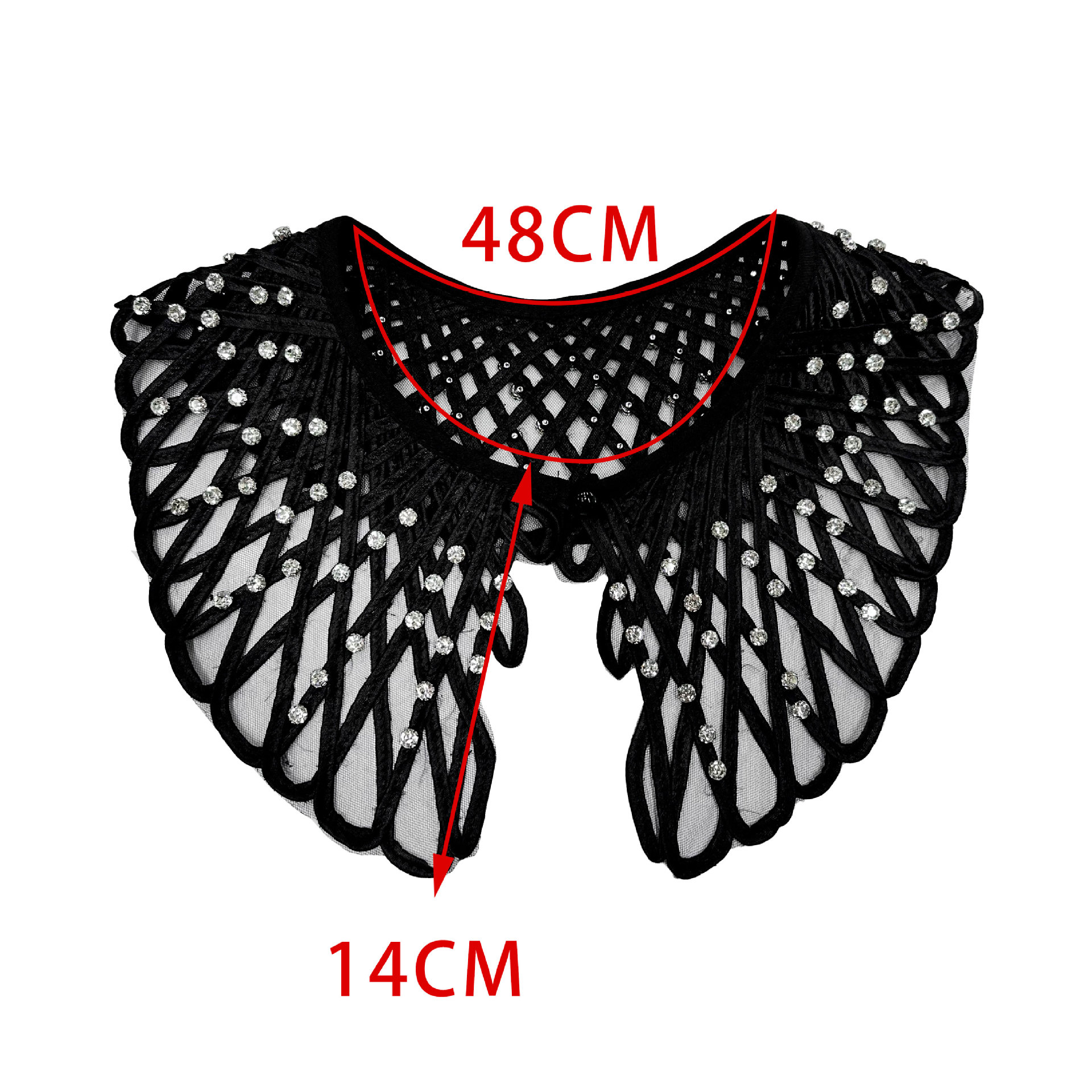 2025, cuentas de encaje hueco de moda cuello falso, camisa interior, suéter, cuello decorado, al por mayor.