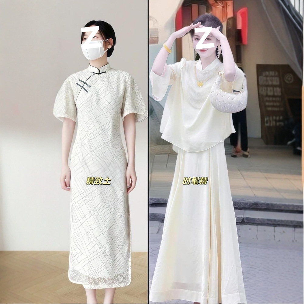时尚套装奶黄色上衣奶黄色半身裙图片两件套 雪尼尔氨纶上衣套装
