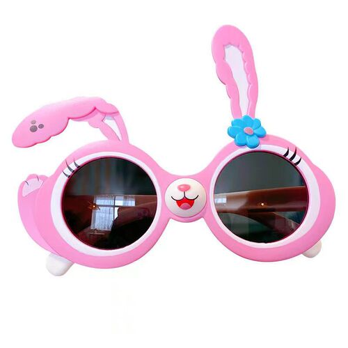 Cartoon Stitch Sunglasses Kids Girls UV Protection Polarized Sunglasses Cute Fashion Sun-Protective Rabbit Glasses