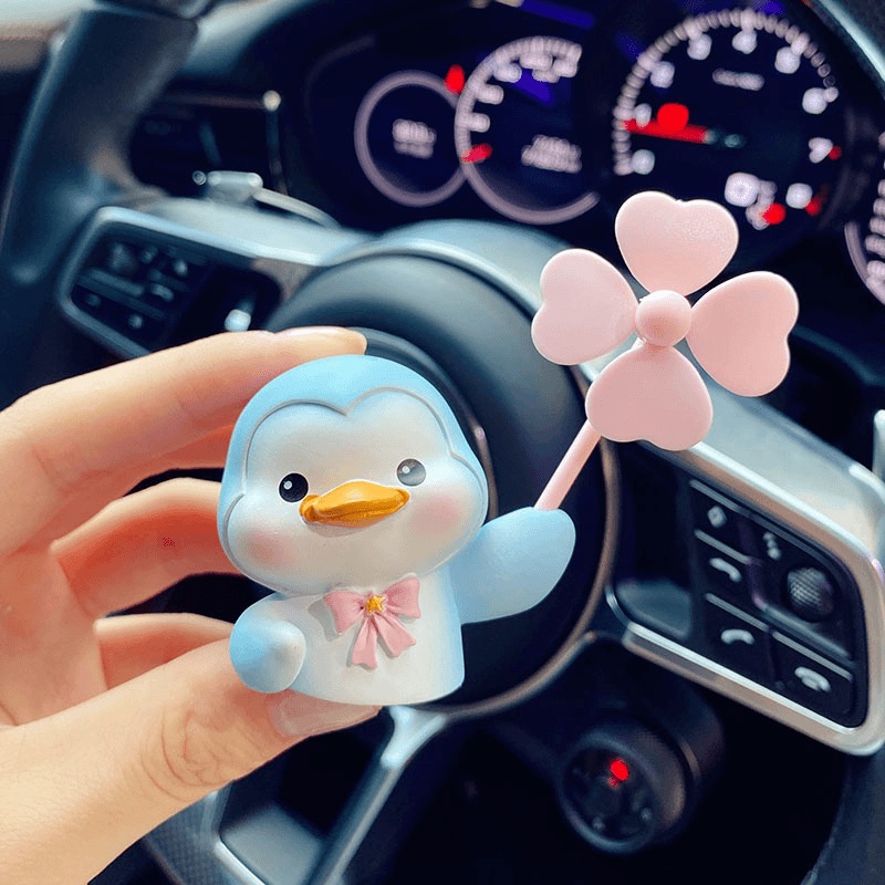 Aire acondicionado del automóvil salidas de aire decoraciones aromáticas dibujos animados lindo cerdo coche eléctrico consola adornos de perfume montados en el automóvil