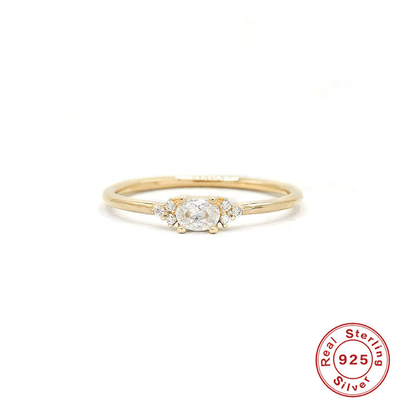 Round Pattern Women'S Gender 925 Sterling Silver Artificial Diamond Round Rings