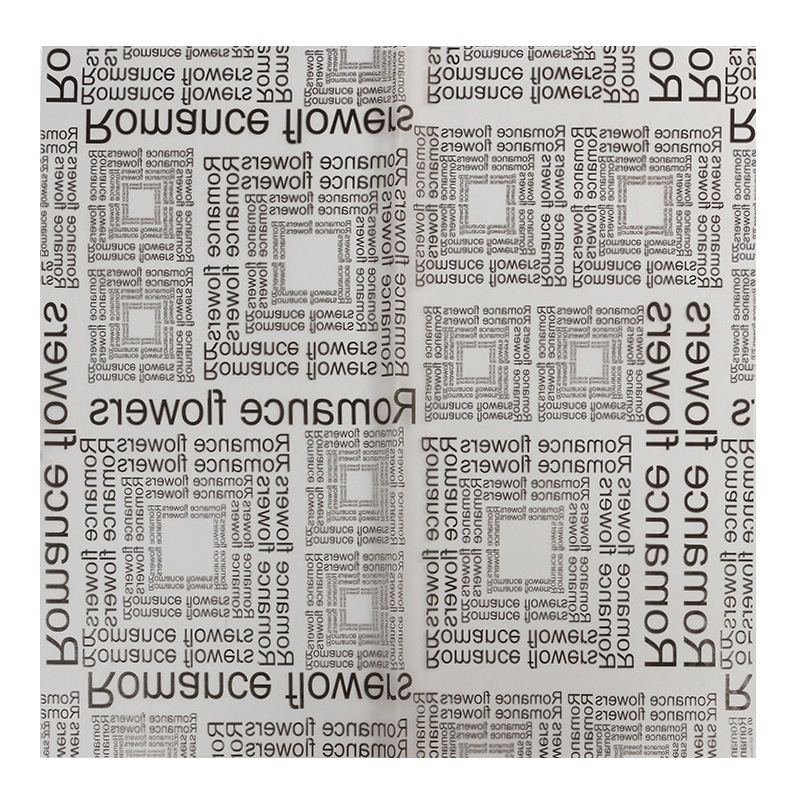 Fábrica de fiestas de flores al por mayor en inglés diseño de papel de embalaje de flores semipermeable de niebla florista artículos de paquete de papel