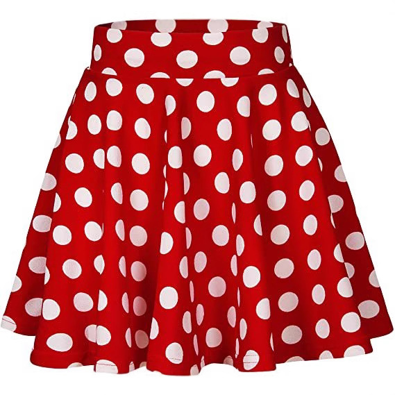 感恩节热销欧美风亚马逊爆款半身裙波点印花短款性感溜冰裙批发