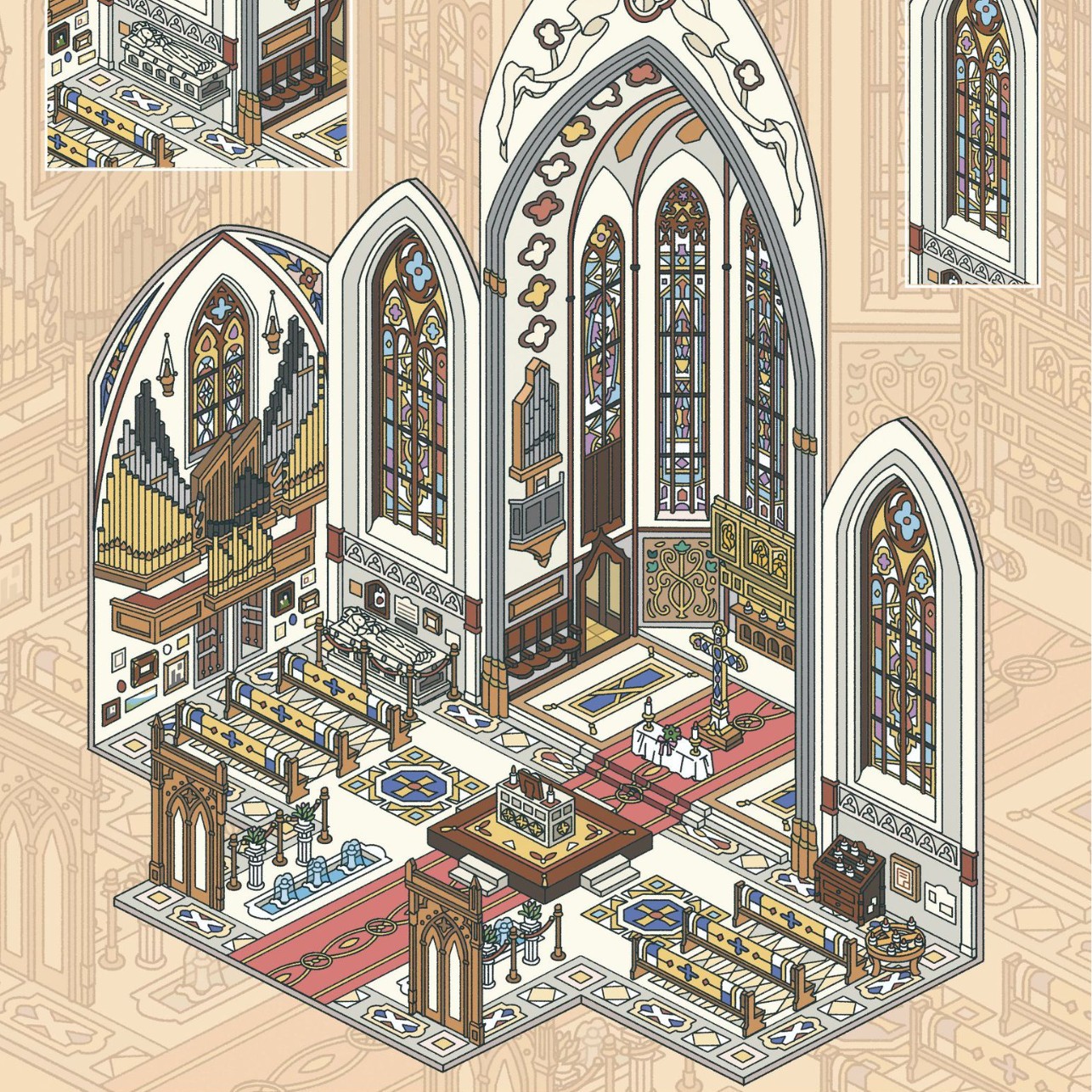 Esmalte 8.0 estilo gótico catedral copia a mano estudio de periódicos de película brillante pegatinas paisajísticas fábrica al por mayor