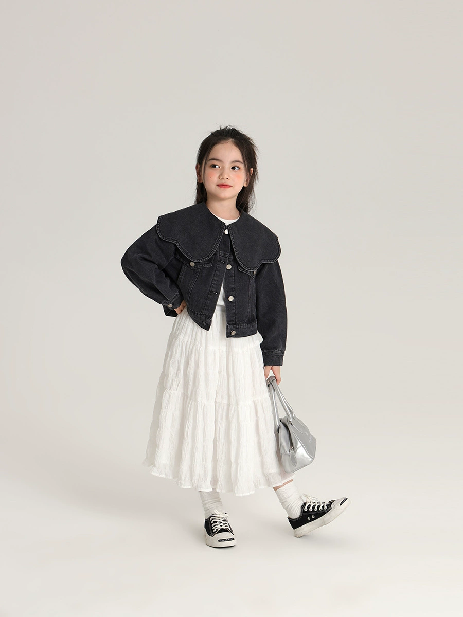 布丁哈鲁 Trend denim fashionable comfortable children's jacket