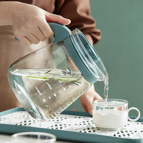 耐高温玻璃冷水壶家用大容量凉白开水壶水瓶杯子套装果汁茶壶北欧