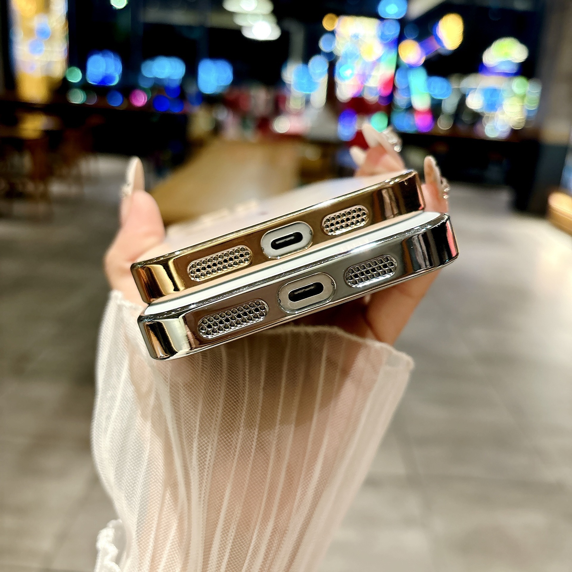 Suitable IPhone 17 Pro Max Phone Case, High-end Electroplated Matte Fine Ring Magnetic Suction Protective Cover For_voghion.com