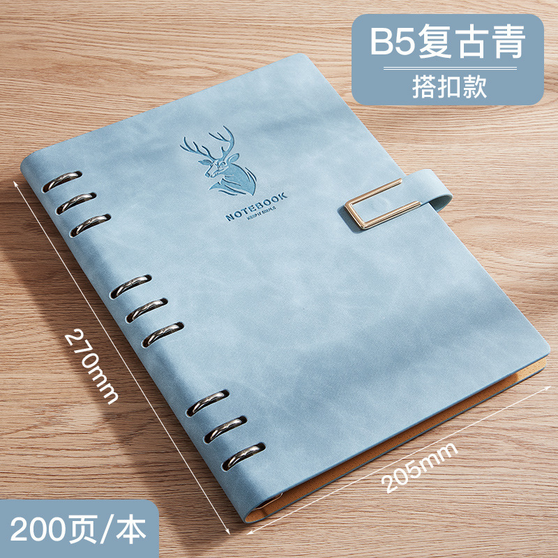 活页式カスタムB5ノート、A5厚手ノート、高級感のあるビジネス会議記録ノート、シンプルなオフィス用メモ帳|undefined